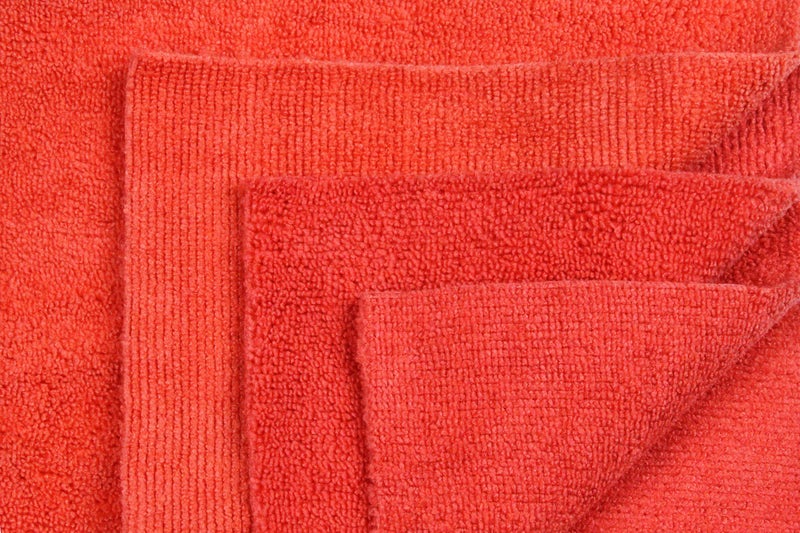Eurow Ultrasonic Cut 300 GSM Microfiber Cleaning Towels, Streak-Free, Lint-Free, Ultra Absorbent, Scratch-Safe, for Auto Detailing, Home, Kitchen & Multipurpose Use, 16x16, 12-Pack, Red - Image 5